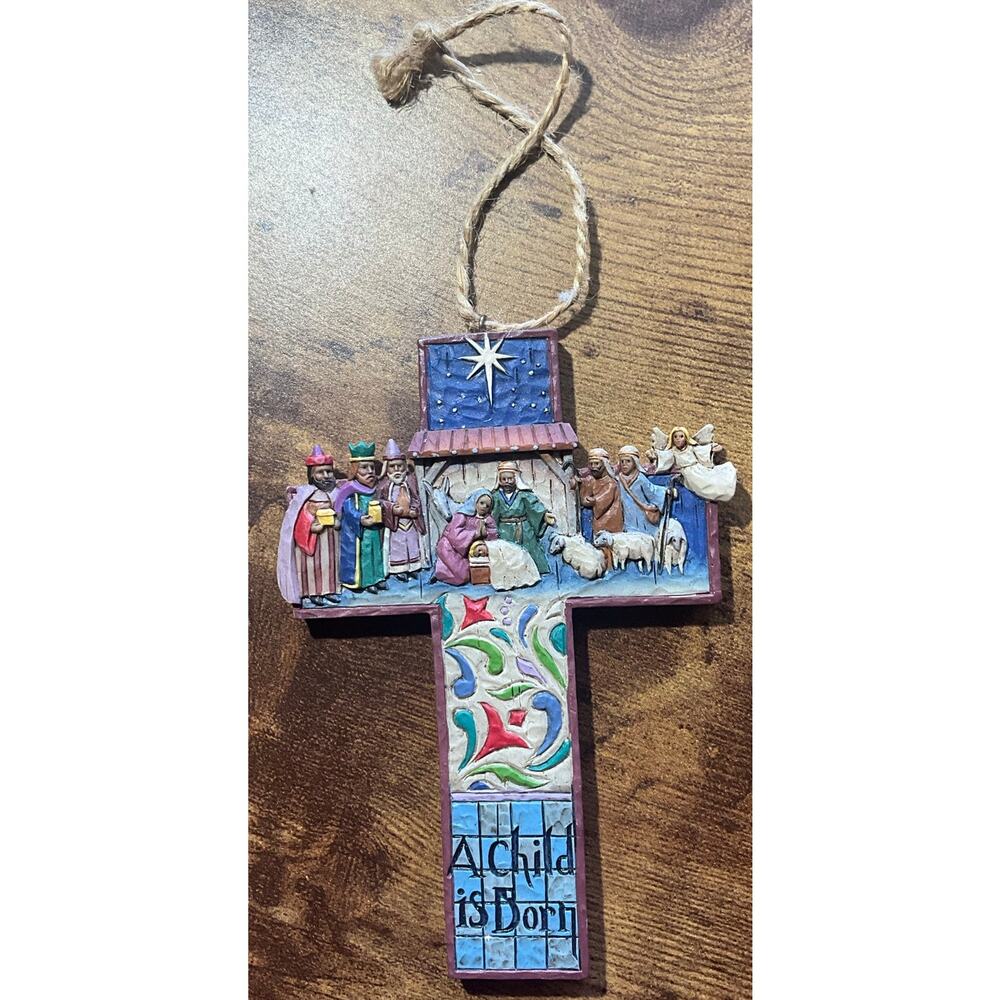 Jim Shore 2007 Heartwood Creek Cross Nativity Scene Cross 4008105